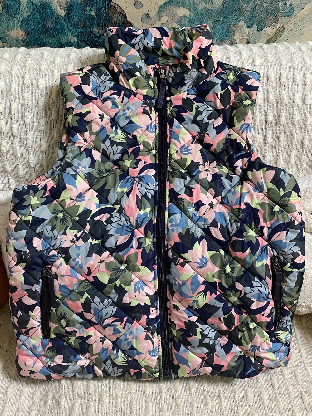 {Vera Bradley} Quilted Floral Puffer Vest